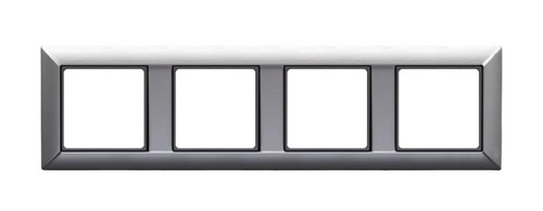 Рамка 4 поста JUNG ECO PROFI, алюминий