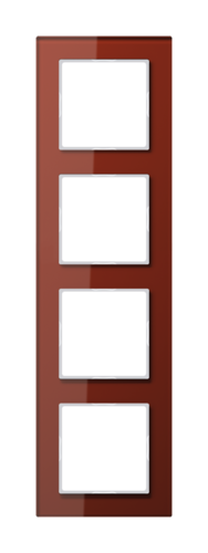 Рамка 4 поста JUNG A CREATION, красный