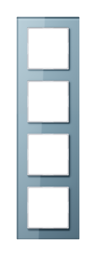 Рамка 4 поста JUNG A CREATION, голубой