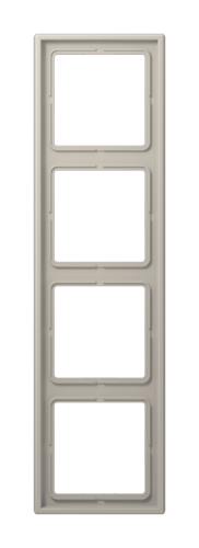 Рамка 4 поста JUNG LS METAL, благородная сталь