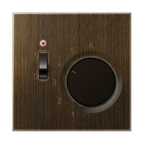 Накладка на терморегулятор Jung LS METAL, античная латунь, METR231PLAT