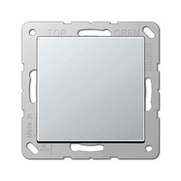 Розетка JUNG ECO PROFI, скрытый монтаж, с заземлением, с крышкой, алюминий