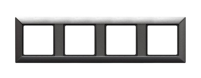 Рамка 4 поста JUNG ECO PROFI, антрацит
