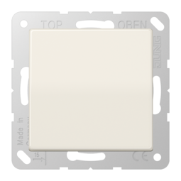 Розетка JUNG AS 500, скрытый монтаж, с заземлением, с крышкой, со шторками, бежевый