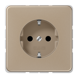 Розетка JUNG CD 500, скрытый монтаж, с заземлением, бронза