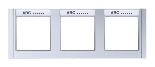Рамка 3 поста JUNG A 500, горизонтальная, алюминий