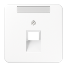 JUNG CD 500/CD plus Белая Накладка 1-ой наклонной ТЛФ/комп розетки с полем для надписи