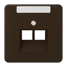 JUNG CD 500/CD plus Коричневая Накладка 2-ой наклонной ТЛФ/комп розетки с полем для надписи